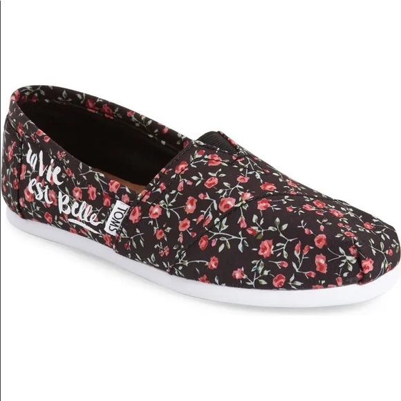 Toms Shoes - Toms Floral Classic La Vie Est Belle Slip-On